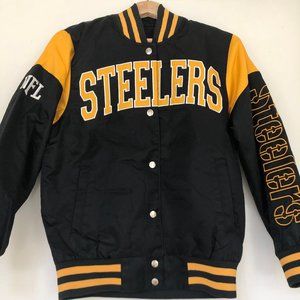 AUTHENTIC NFL PITTSBURGH STEELERS BUTTON UP JACKET